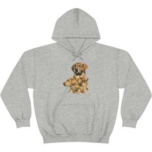 Golden Retriever – Profile Hooded Sweatshirt(Sport Grey)