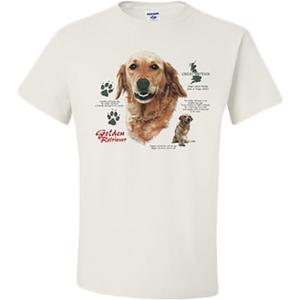 Golden Retriever Breed Info Shirt(White)