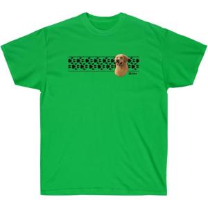 Golden Retriever Paw Prints T-Shirt – Golden Retriever T-Shirts(Irish Green)