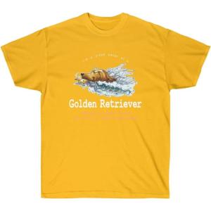 Golden Retriever Small Wake T-Shirt – Golden Retriever T-Shirts(Gold)