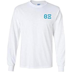 Greekgear Theta Xi Flag Long Sleeve T-Shirt(White)