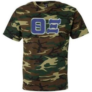Greekgear Theta Xi Lettered Camouflage T-Shirt(Camouflage)