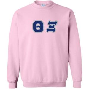 Greekgear Theta Xi Lettered Crewneck(Light Pink)