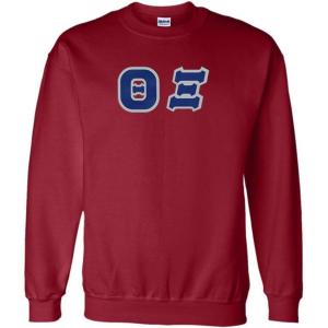 Greekgear Theta Xi Lettered Crewneck(Maroon)