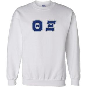 Greekgear Theta Xi Lettered Crewneck(White)
