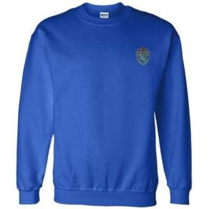Greekgear Theta Xi World Famous Crest – Shield PATCH Crewneck Sweatshirt(Royal Blue)