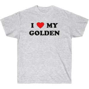 I Love My Golden Retriever T-Shirt – Golden Retriever T-Shirts 2X-Large Ash