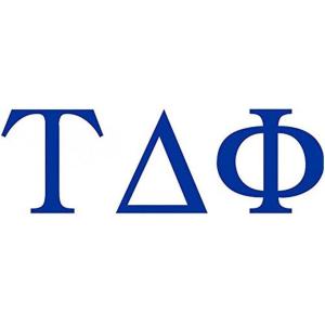 Tau Delta Phi Greek Letter Window Sticker Decal