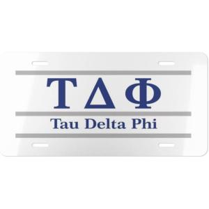 Tau Delta Phi Lettered Lines License Covers