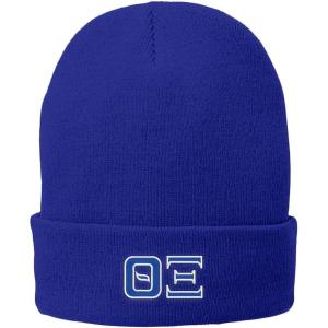 Theta Xi Big Greek Lettered Knit Cap(Athletic Royal)