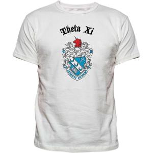 Theta Xi Vintage Crest T-Shirt(White)