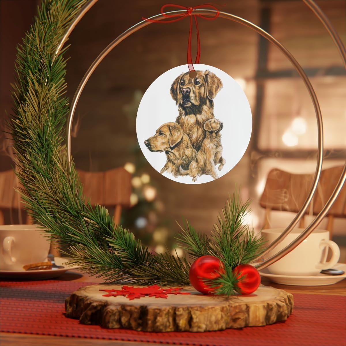 imageGolden Retriever Metal Ornaments OvalRound