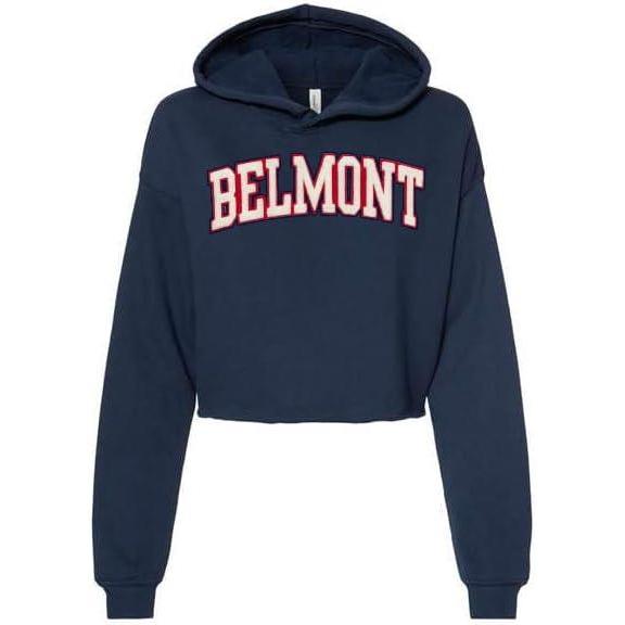 imageBelmont University Cropped Chenille Bella Canvas HoodieNavy