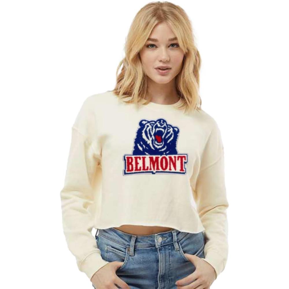 imageBelmont University Cropped Chenille CrewBoneCream