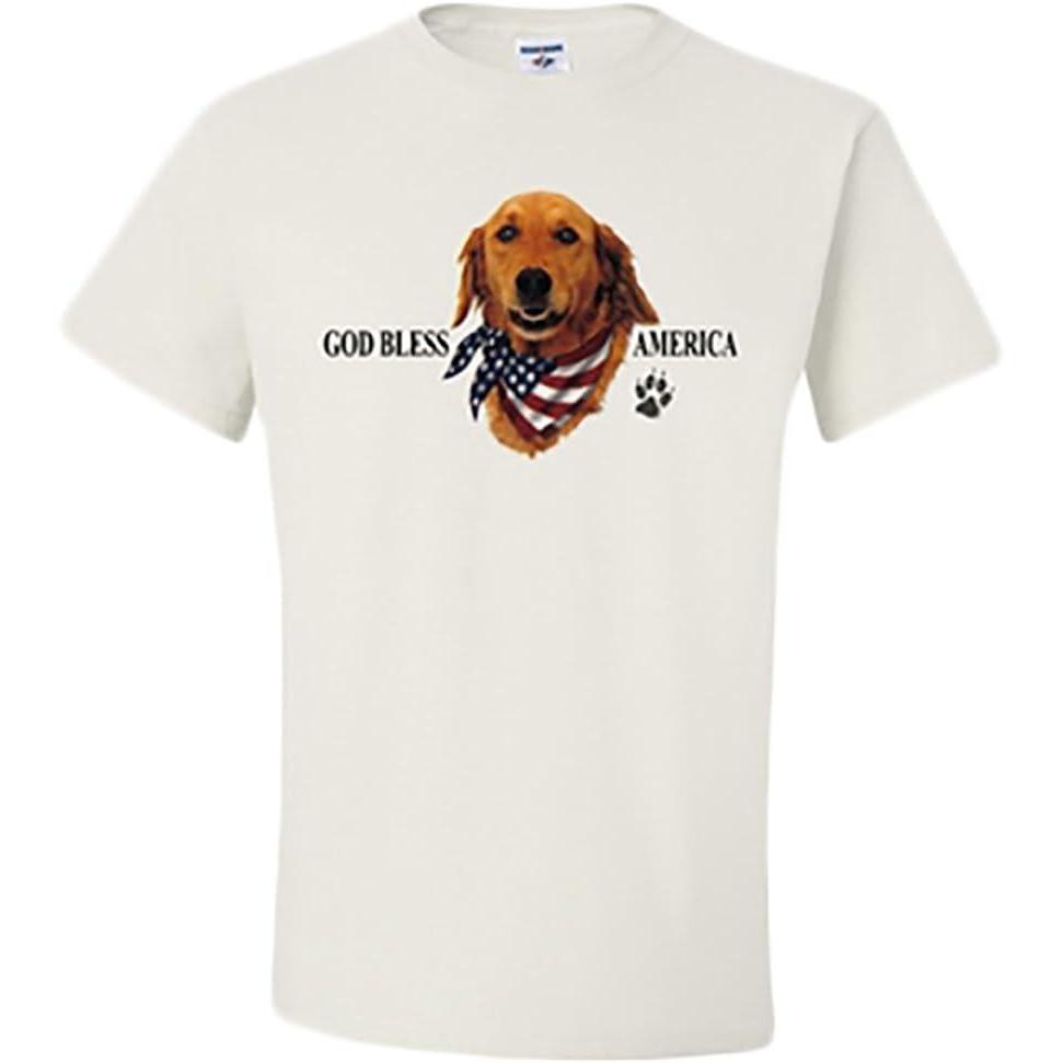 imageGod Bless America Golden Retriever ShirtWhite