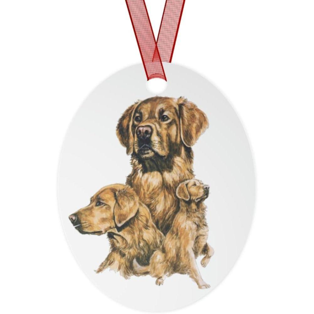 imageGolden Retriever Metal Ornaments OvalOval