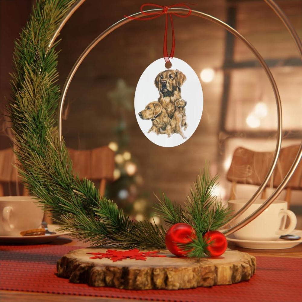 imageGolden Retriever Metal Ornaments OvalRound