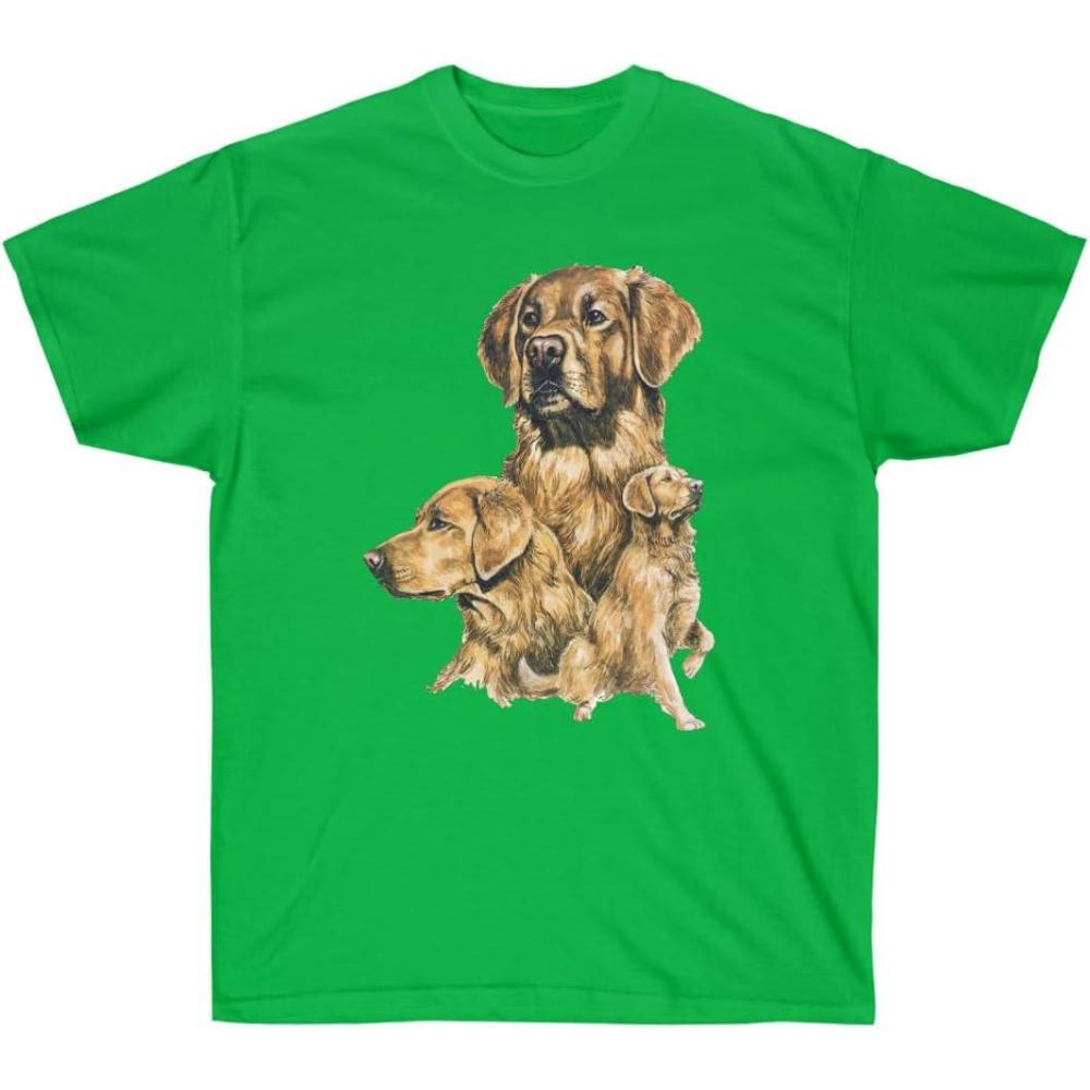 imageGolden Retriever Profile TShirt  Golden Retriever TShirtsIrish Green