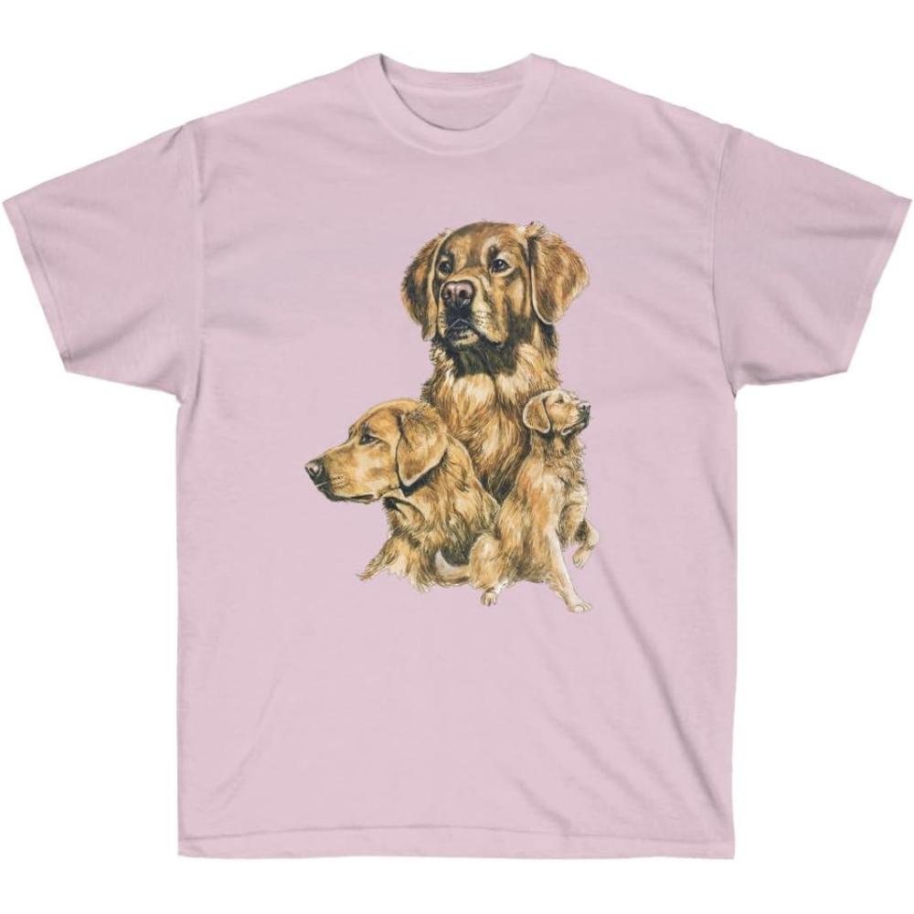 imageGolden Retriever Profile TShirt Golden Retriever TShirtsLight Pink