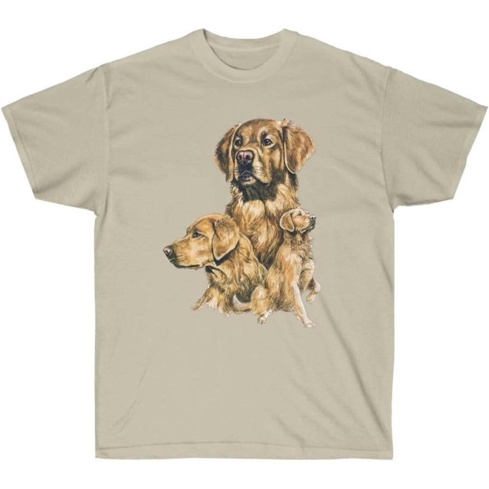 imageGolden Retriever Profile TShirt Golden Retriever TShirtsSand