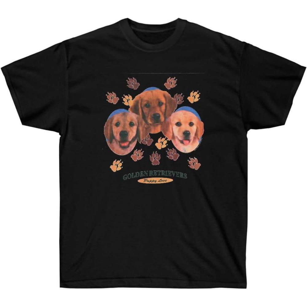 imageGolden Retriever Puppy Love TShirt Golden Retriever TShirtsBlack