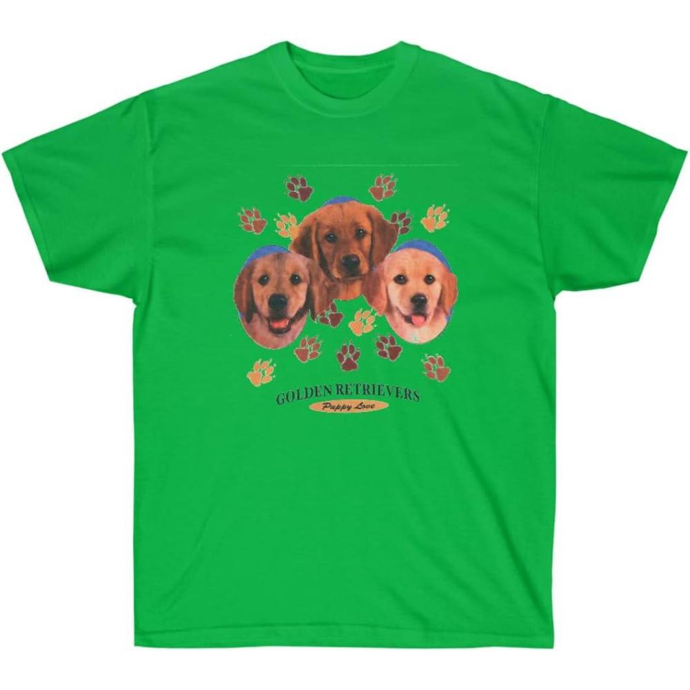 imageGolden Retriever Puppy Love TShirt  Golden Retriever TShirtsIrish Green