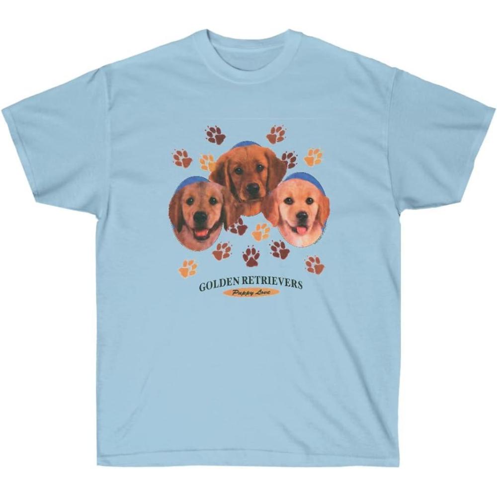 imageGolden Retriever Puppy Love TShirt Golden Retriever TShirtsLight Blue