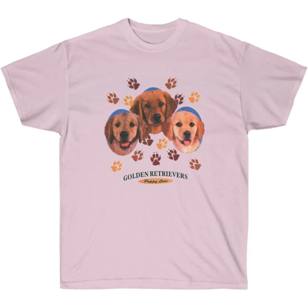 imageGolden Retriever Puppy Love TShirt Golden Retriever TShirtsLight Pink