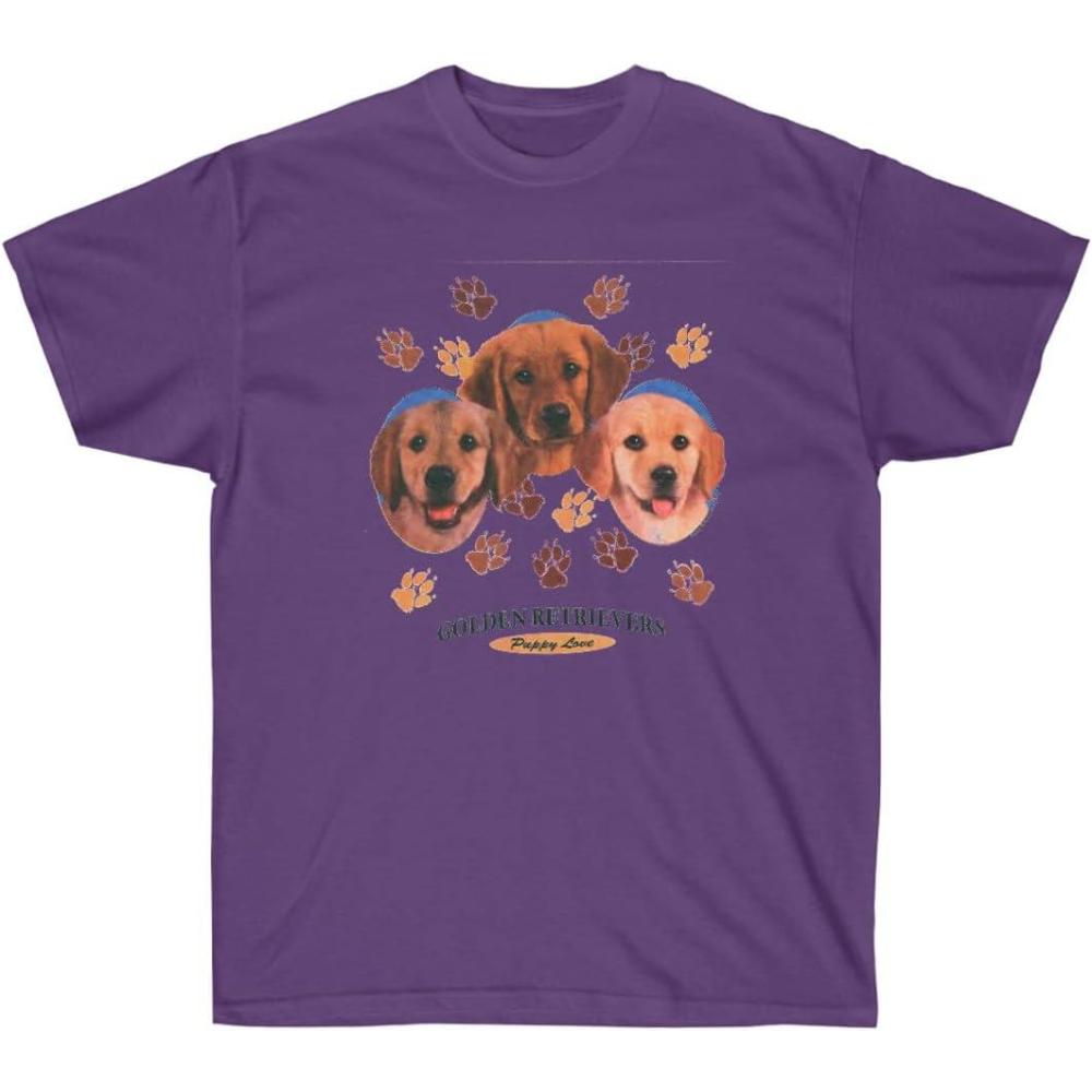 imageGolden Retriever Puppy Love TShirt Golden Retriever TShirtsPurple