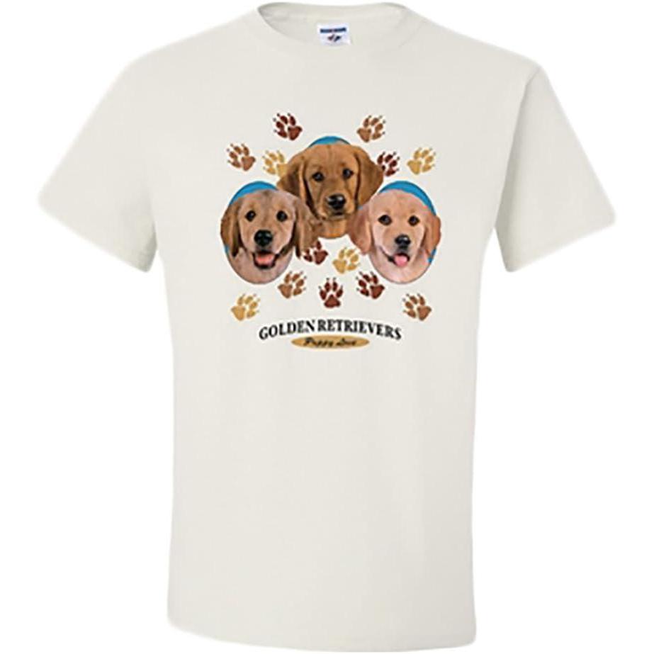 imageGolden Retrievers Puppy Love Trio TShirtWhite