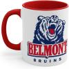 Belmont University Accent Coffee Mug, 11oz Navy(Red)