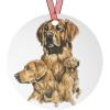 Golden Retriever Metal Ornaments Oval(Oval)