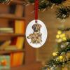 Golden Retriever Metal Ornaments Oval(Oval)