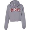 Belmont University Cropped Chenille Bella + Canvas Hoodie(Grey Storm)