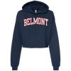 Belmont University Cropped Chenille Bella + Canvas Hoodie(Navy)