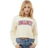 Belmont University Cropped Chenille Text Crew(Bone/Cream)