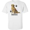 Golden Retriever Paw Prints Shirts 2X-Large White(White)