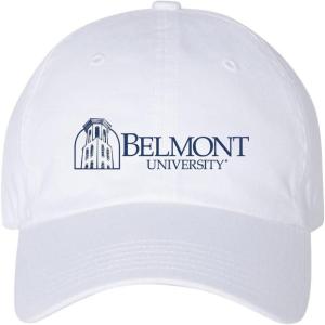 Belmont University Clocktower Emblem Hat(White)