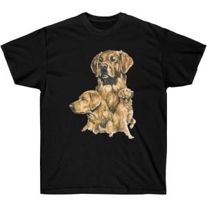 Golden Retriever Profile T-Shirt – Golden Retriever T-Shirts(Black)