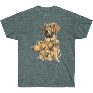 Golden Retriever Profile T-Shirt – Golden Retriever T-Shirts(Dark Heather)