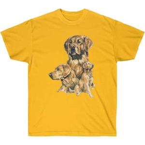 Golden Retriever Profile T-Shirt – Golden Retriever T-Shirts(Gold)