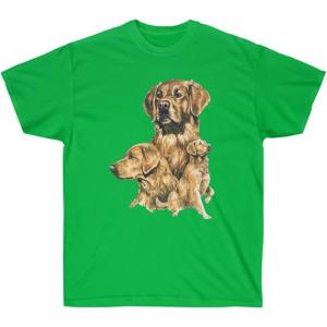 Golden Retriever Profile T-Shirt – Golden Retriever T-Shirts(Irish Green)