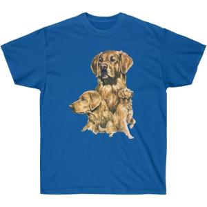 Golden Retriever Profile T-Shirt – Golden Retriever T-Shirts(Royal)