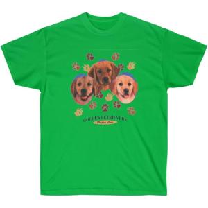 Golden Retriever Puppy Love T-Shirt – Golden Retriever T-Shirts(Irish Green)