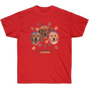 Golden Retriever Puppy Love T-Shirt – Golden Retriever T-Shirts(Red)