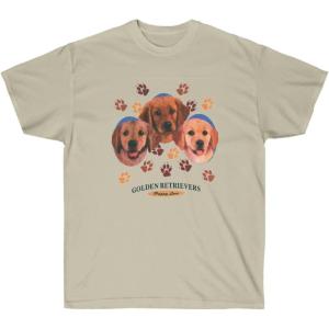 Golden Retriever Puppy Love T-Shirt – Golden Retriever T-Shirts(Sand)