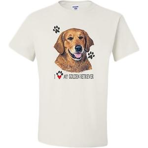 I Love My Golden Retriever Shirt(White)