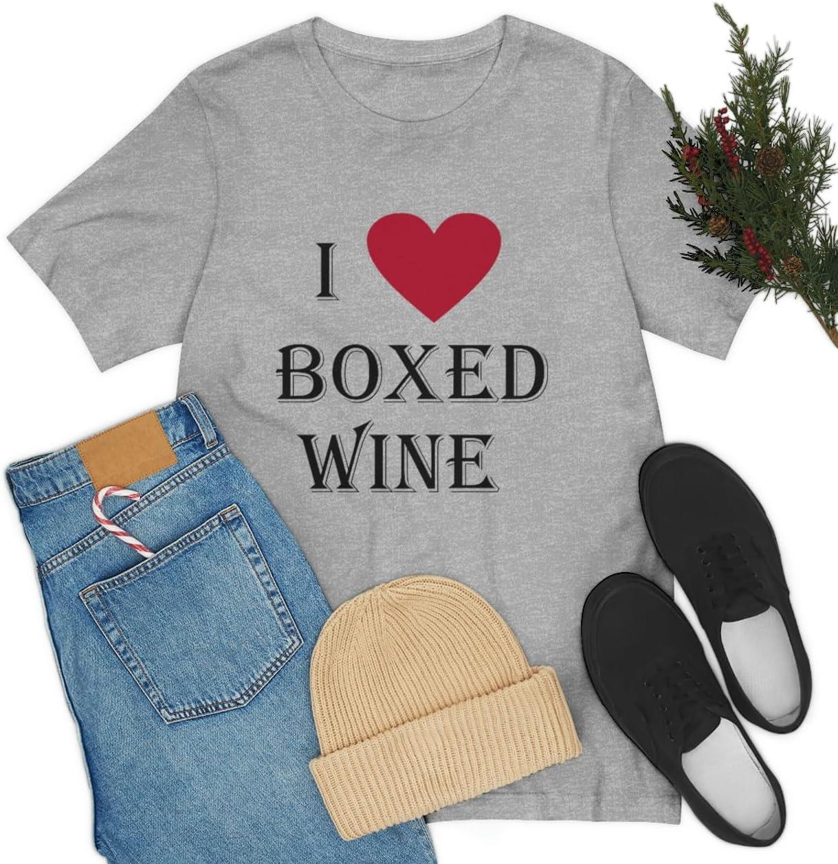 imageI Love Boxed Wine Unisex Jersey Short Sleeve TeeAthletic Heather
