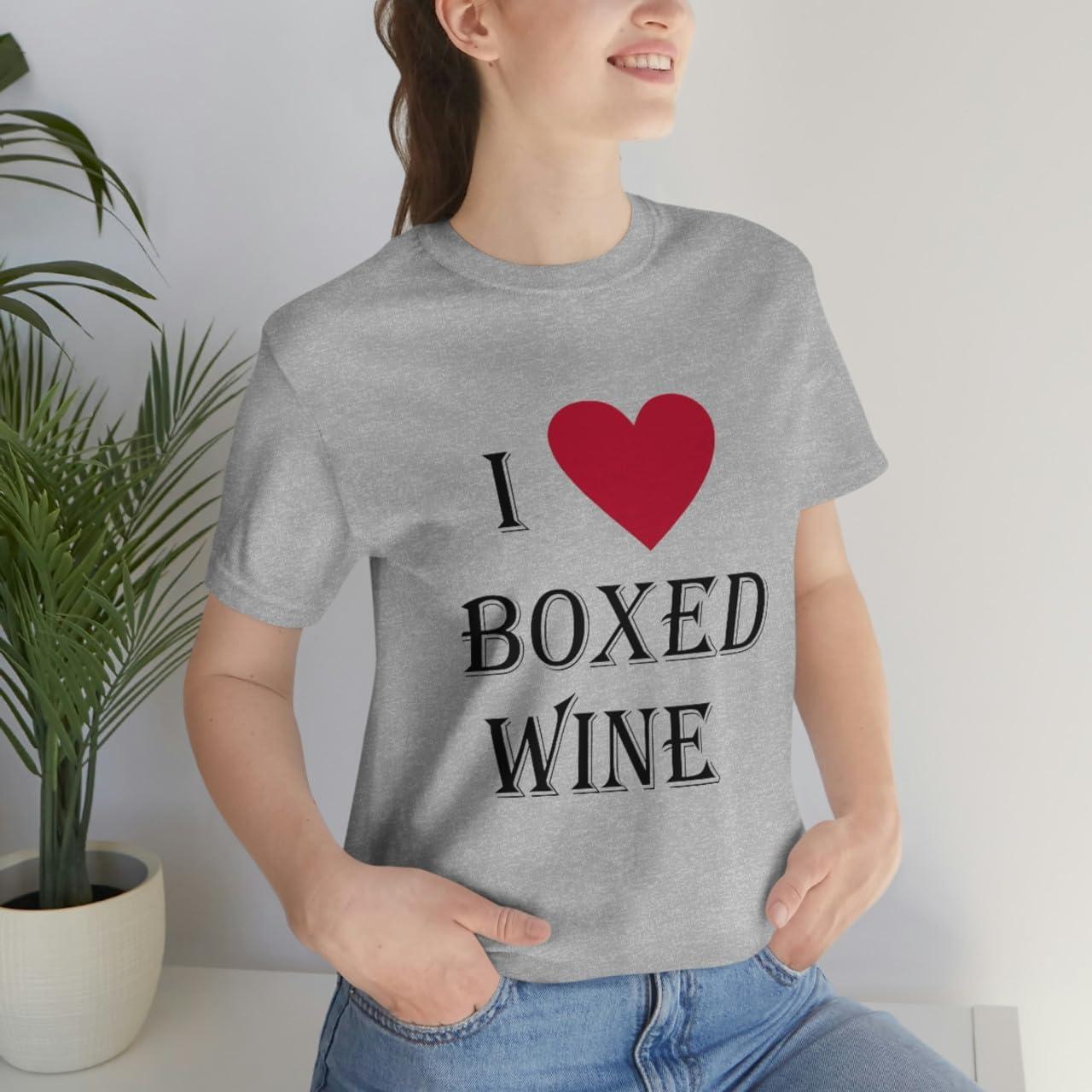 imageI Love Boxed Wine Unisex Jersey Short Sleeve TeeAthletic Heather