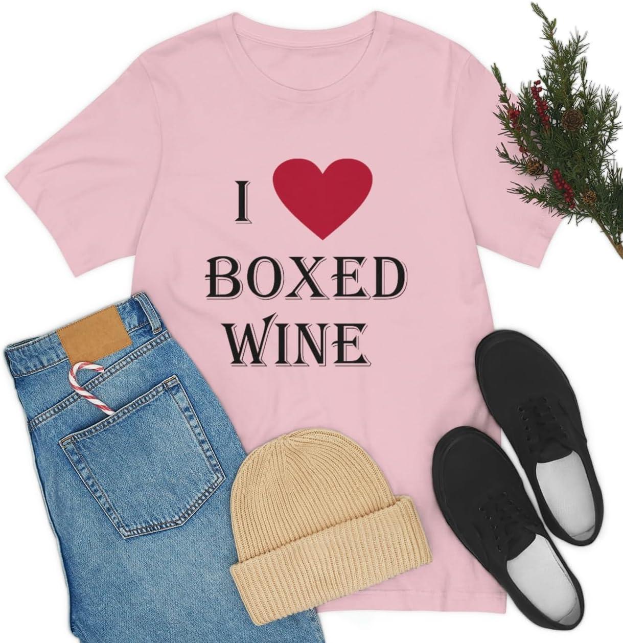 imageI Love Boxed Wine Unisex Jersey Short Sleeve TeePink